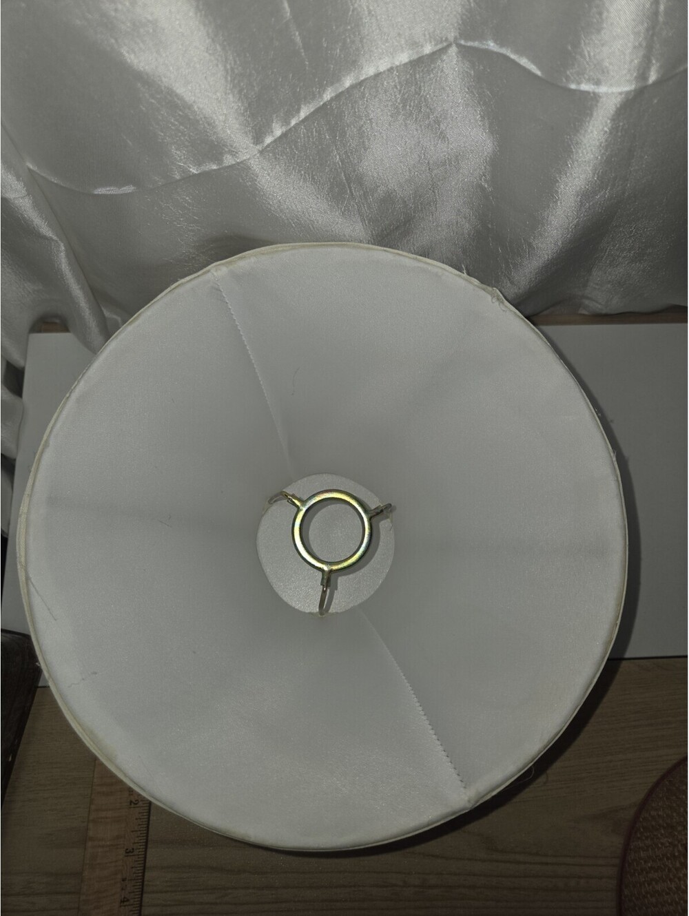 Bell-Shaped Lamp Shade Egg Shell Ivory Color With Uno Fitter 10" Bottom X 6 3/8" - Picture 6 of 9